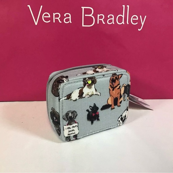 Vera Bradley Dog Show Travel Pill Case Medicine Organizer Lab Corgi Terrier NEW - Picture 2 of 3